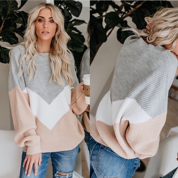 Paris&Pearle Sweaters - Leaha Multi Color Block Sweater